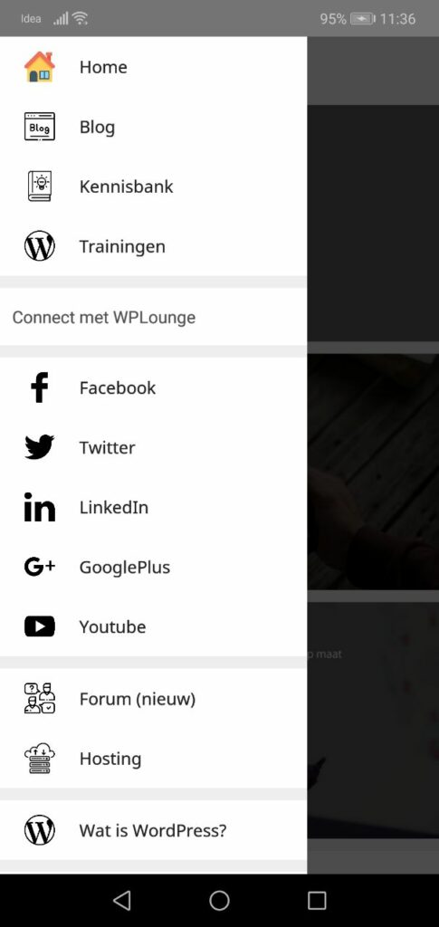 Customizable Menu bar created by appmaker
